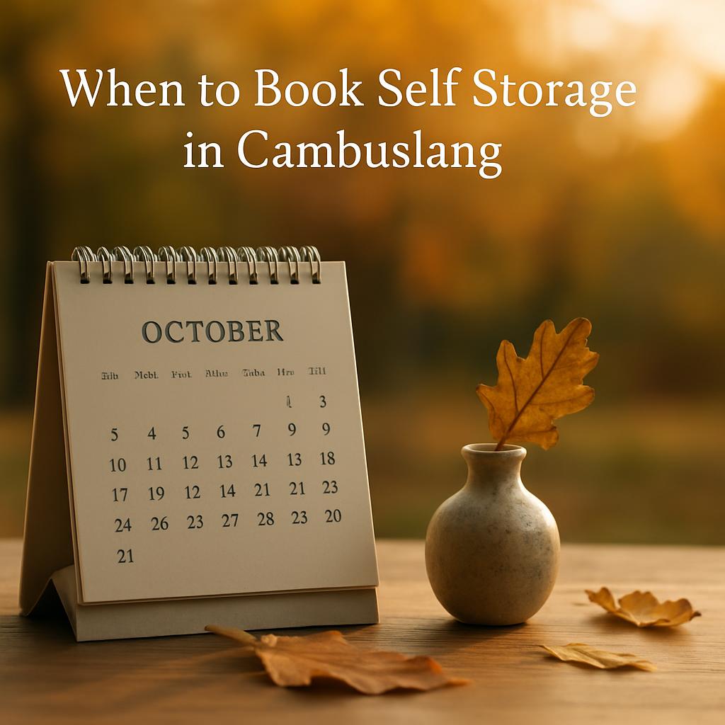 When to Book Self Storage in Cambuslang